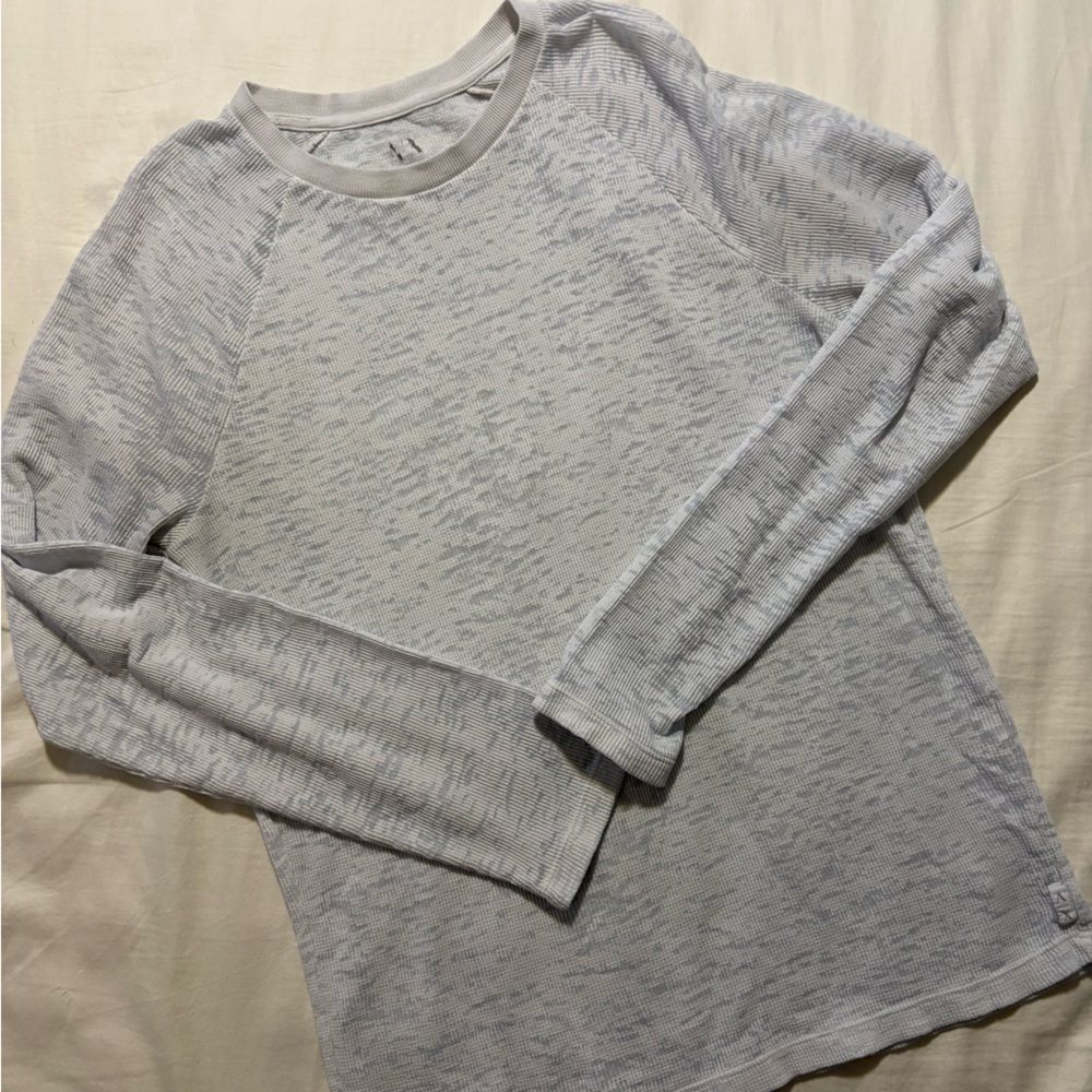 Armani Exchange Light Gray/White Long Sleeve